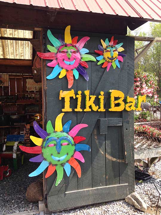 Bright Tiki garden decorations